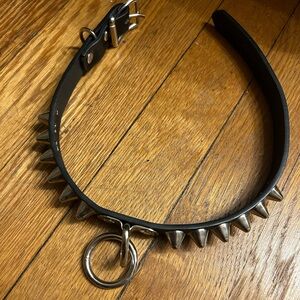 Spike Leather Collar Choker
